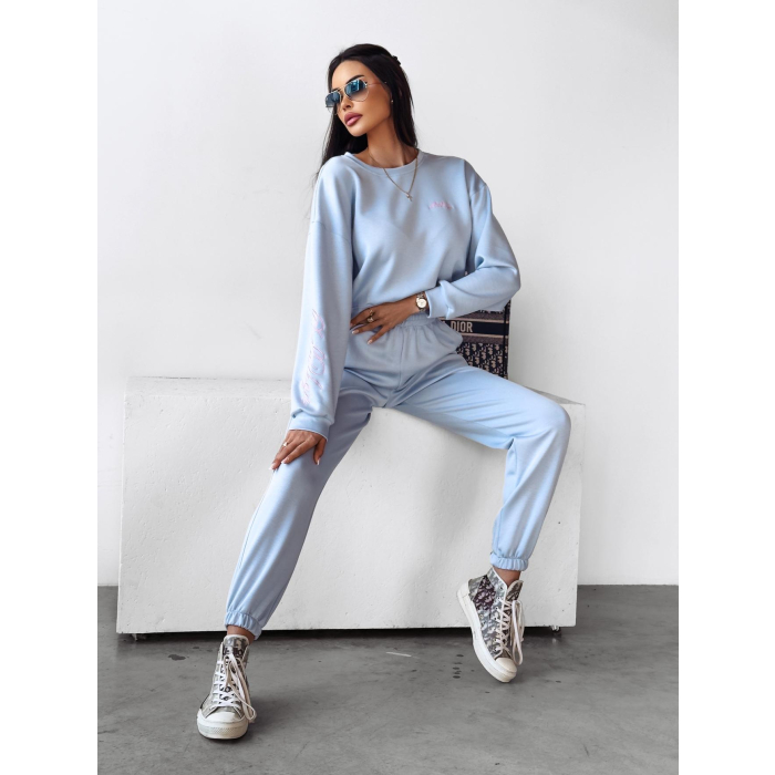 KOMPLET DRES DAMSKI HAFT OLAVOGA BRANCH BLUE