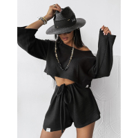 KOMPLET DRES DAMSKI Z KRÓTKIMI SPODENKAMI OLAVOGA CUBA LIBRE BLACK