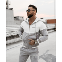 KOMPLET DRES MĘSKI BAWEŁNIANY NA ZAMEK OLAVOGA MEN DUNES GRAY ECRU