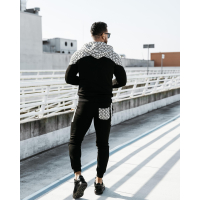 KOMPLET DRES MĘSKI BAWEŁNIANY NA ZAMEK OLAVOGA MEN GRAVITY BLACK