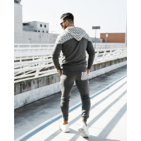 KOMPLET DRES MĘSKI BAWEŁNIANY NA ZAMEK OLAVOGA MEN GRAVITY GRAY