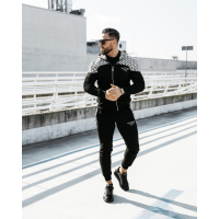 KOMPLET DRES MĘSKI BAWEŁNIANY NA ZAMEK OLAVOGA MEN GRAVITY BLACK