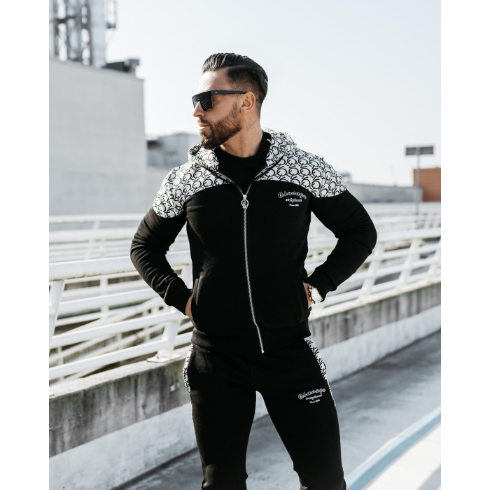 KOMPLET DRES MĘSKI BAWEŁNIANY NA ZAMEK OLAVOGA MEN GRAVITY BLACK
