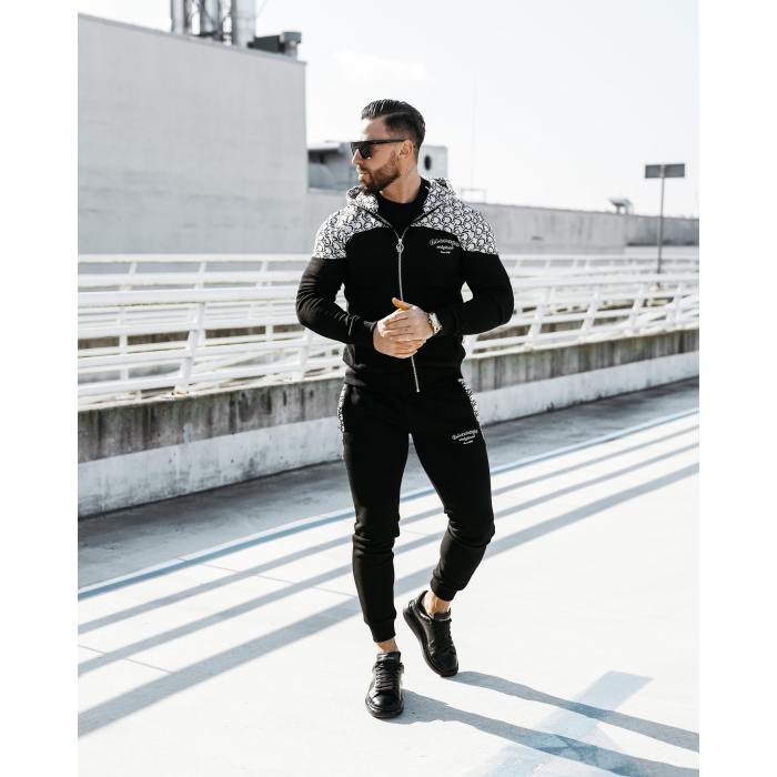 KOMPLET DRES MĘSKI BAWEŁNIANY NA ZAMEK OLAVOGA MEN GRAVITY BLACK