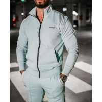 KOMPLET DRES MĘSKI BAWEŁNIANY NA ZAMEK OLAVOGA MEN LOG MINT
