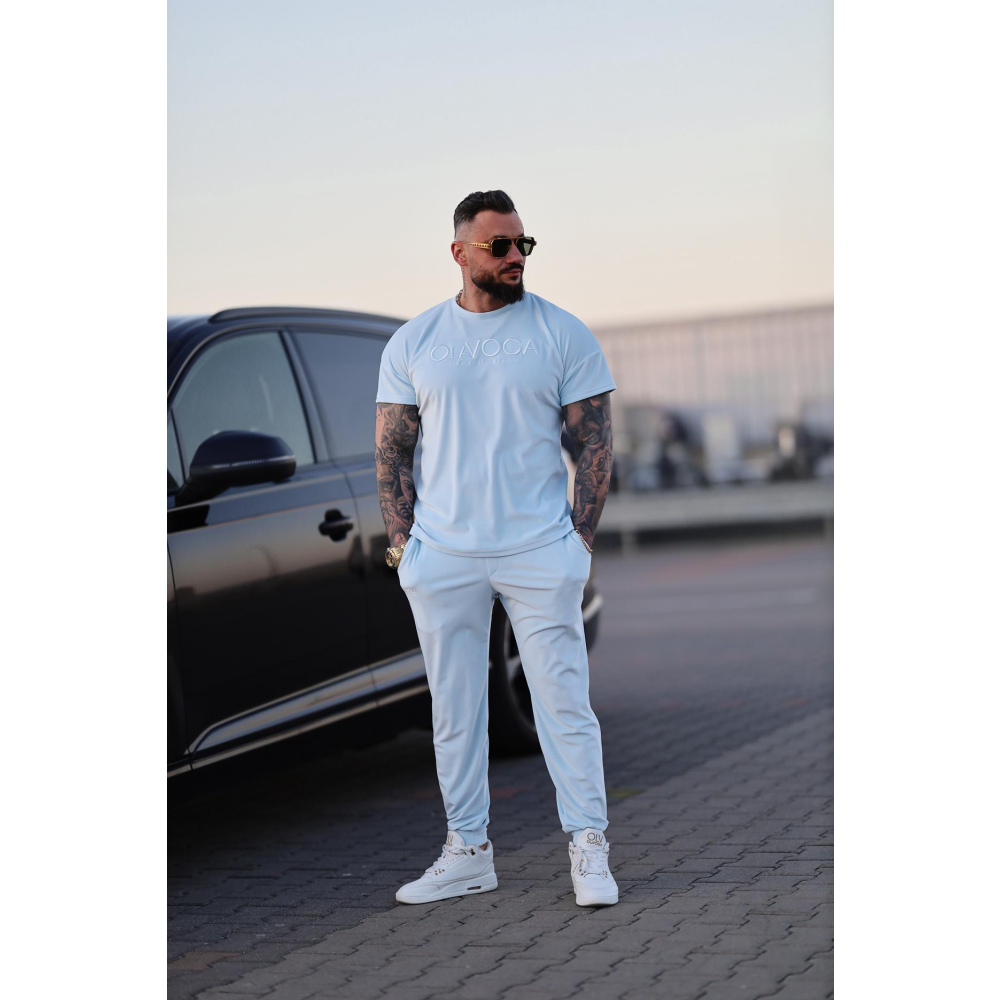 KOMPLET DRES MĘSKI WELUROWY OLAVOGA MEN PIFFLE BLUE