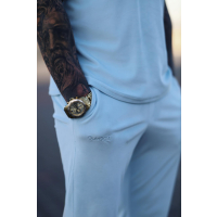 KOMPLET DRES MĘSKI WELUROWY OLAVOGA MEN PIFFLE BLUE