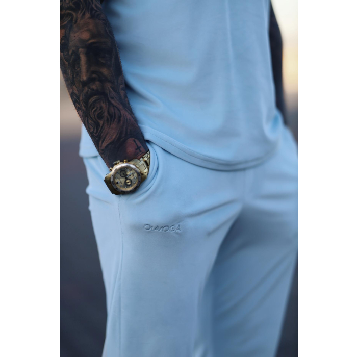 KOMPLET DRES MĘSKI WELUROWY OLAVOGA MEN PIFFLE BLUE