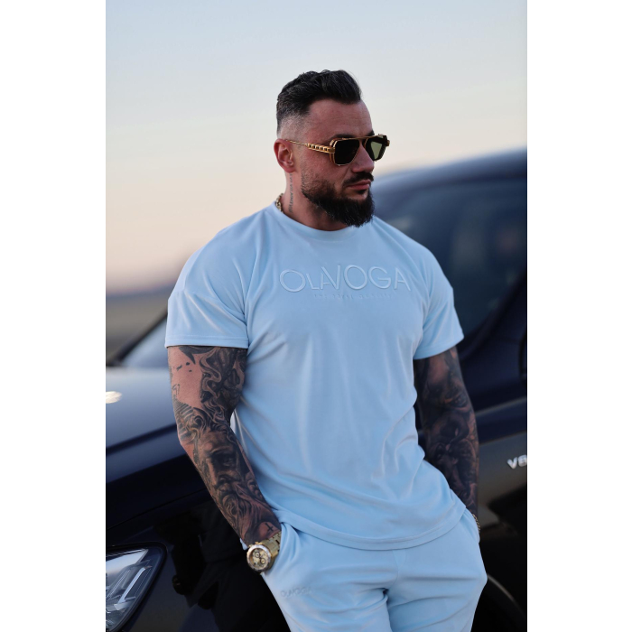 KOMPLET DRES MĘSKI WELUROWY OLAVOGA MEN PIFFLE BLUE