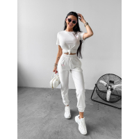 KOMPLET DRES WELUROWY HAFT OLAVOGA GET OVER WHITE