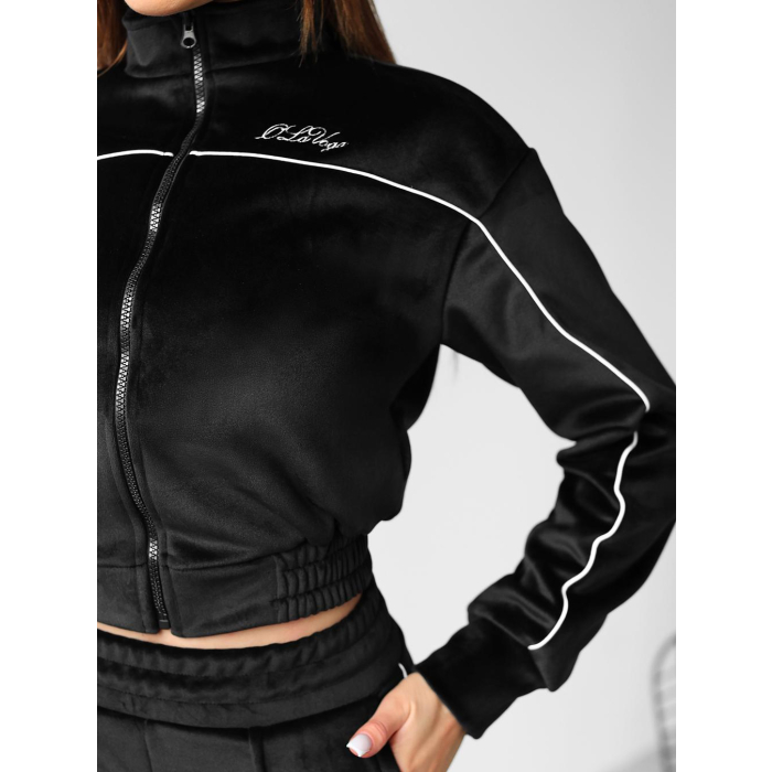 KOMPLET DRES WELUROWY LAMPAS HAFT OLAVOGA WORIX BLACK