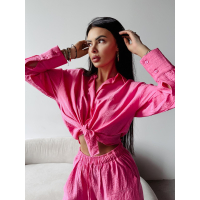 KOMPLET MUŚLINOWY Z WISKOZY 3D HAFT OLAVOGA SERENE PINK