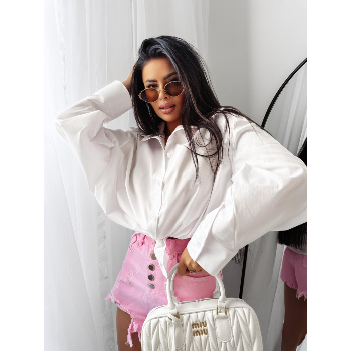 KOSZULA DAMSKA OVERSIZE OLAVOGA WONDER WHITE