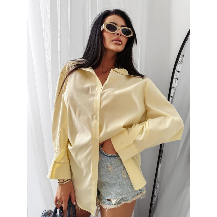 KOSZULA DAMSKA OVERSIZE OLAVOGA WONDER YELLOW