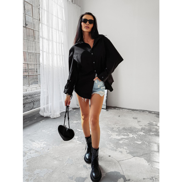 KOSZULA DAMSKA OVERSIZE OLAVOGA WONDER BLACK