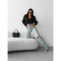 KURTKA KATANA RAMONESKA ZAMSZOWA HAFT 3D OLAVOGA ABRI BLACK
