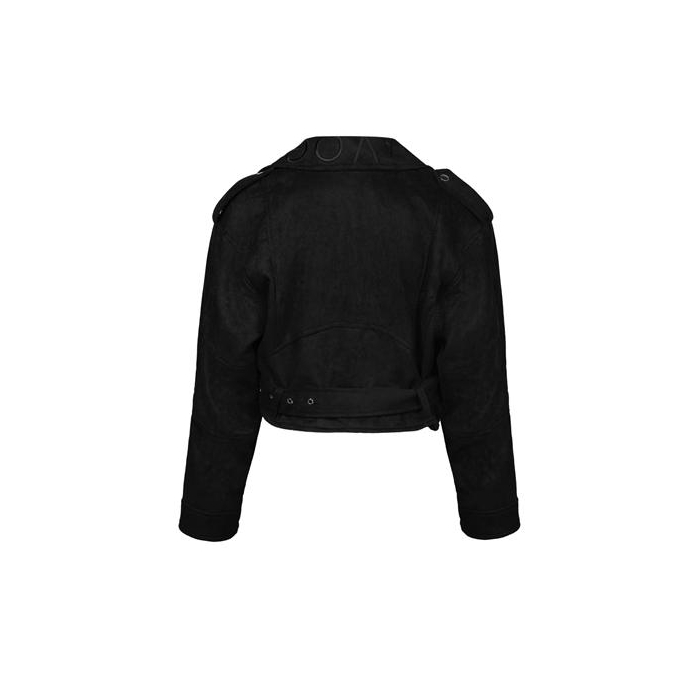 KURTKA KATANA RAMONESKA ZAMSZOWA HAFT 3D OLAVOGA ABRI BLACK
