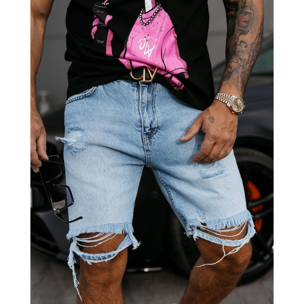 SPODENKI JEANSOWE MĘSKIE KRÓTKIE OLAVOGA MEN CANYON JEANS