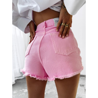 SPODENKI JEANSOWE SZARPANE HAFT OLAVOGA DREAMLIKE PINK