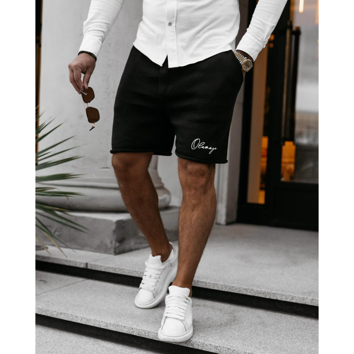 SPODENKI MĘSKIE KRÓTKIE BAWEŁNIANE OLAVOGA MEN CHILLFLEX BLACK