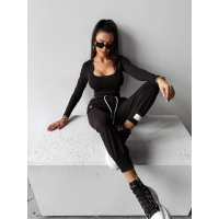 SPODNIE DRESOWE BAWEŁNIANE DAMSKIE OLAVOGA MIRACLE BLACK