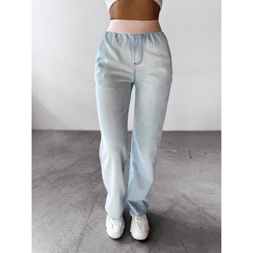 SPODNIE JEANSOWE DENIM GUMA OLAVOGA BORED LIGHT BLUE