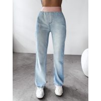 SPODNIE JEANSOWE DENIM GUMA OLAVOGA BORED BŁĘKIT NIEBA