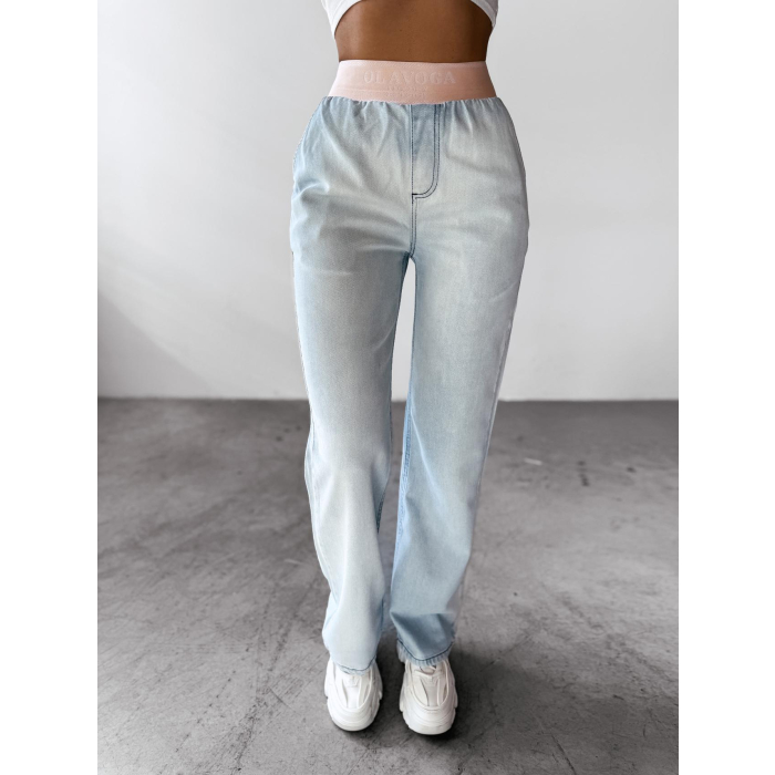 SPODNIE JEANSOWE DENIM GUMA OLAVOGA BORED LIGHT BLUE