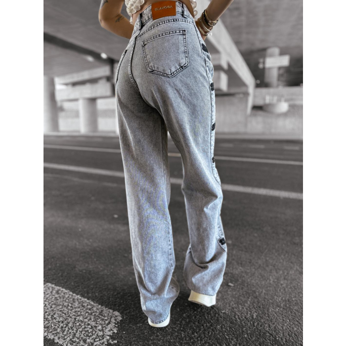 SPODNIE JEANSOWE DENIM OLAVOGA ELIOKIE GRAY