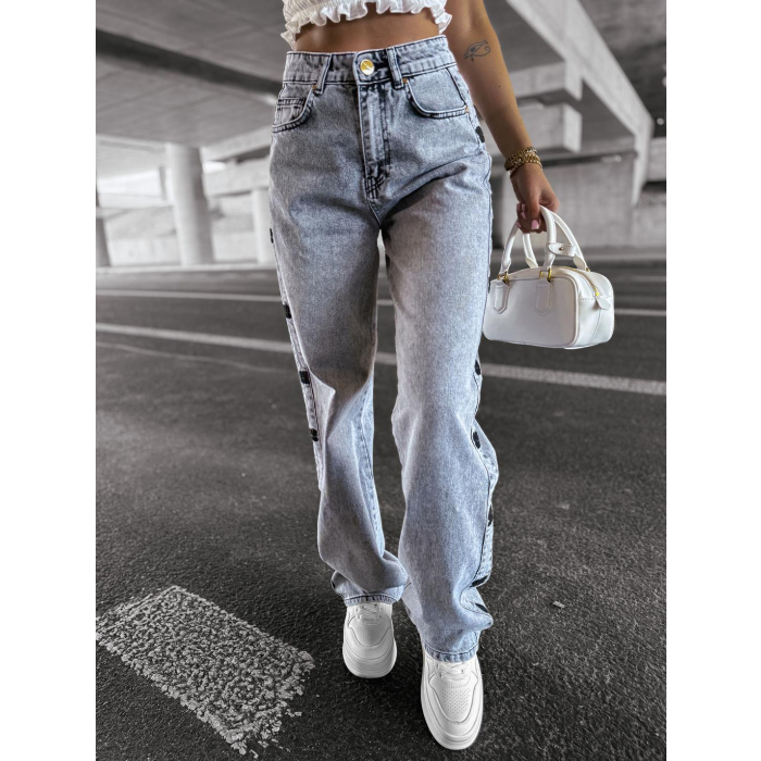 SPODNIE JEANSOWE DENIM OLAVOGA ELIOKIE GRAY