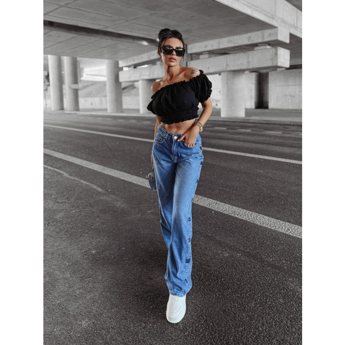 SPODNIE JEANSOWE DENIM OLAVOGA ELIOKIE DARK BLUE