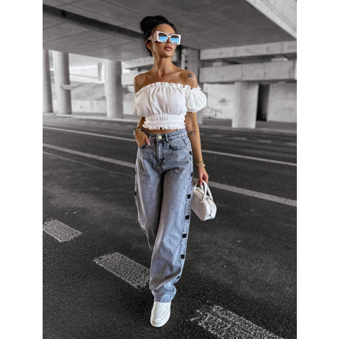 SPODNIE JEANSOWE DENIM OLAVOGA ELIOKIE GRAY