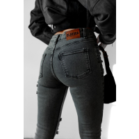 SPODNIE JEANSOWE SLIM FIT PRZETARCIA OLAVOGA LUNA GRAY