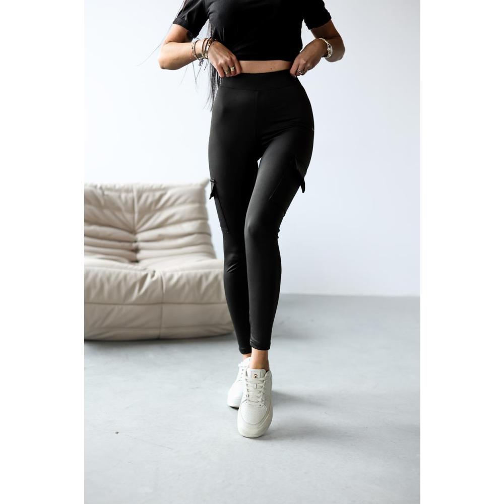 SPODNIE LEGGINSY BOJÓWKI OLAVOGA SILLOS BLACK