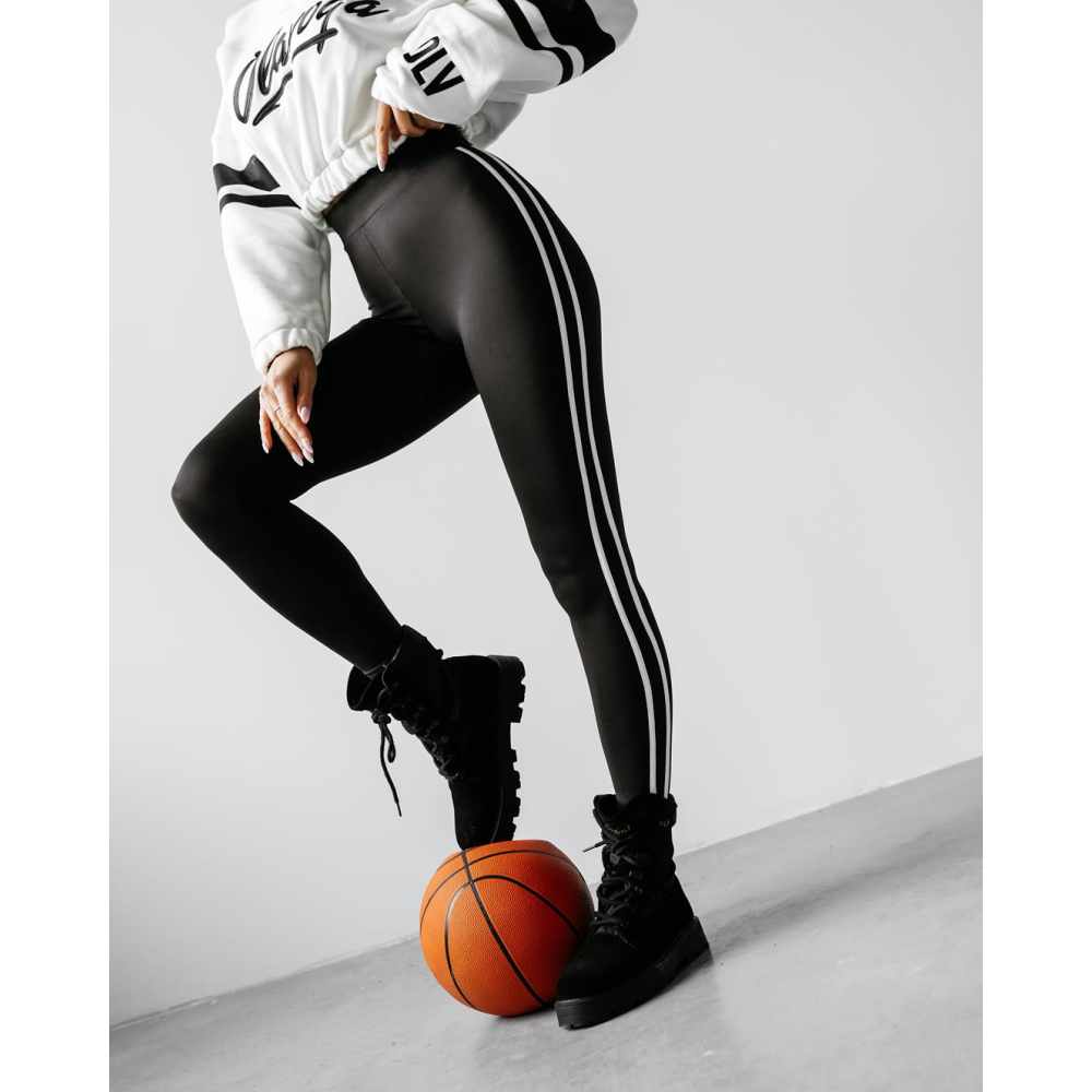 SPODNIE LEGGINSY MODELUJĄCE LAMPASY HAFT OLAVOGA CIARE BLACK