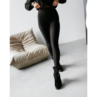 SPODNIE LEGGINSY PRĄŻKOWANE HAFT OLAVOGA DOPET BLACK
