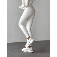 SPODNIE LEGGINSY PRĄŻKOWANE MODELUJĄCE OLAVOGA ALJA ECRU