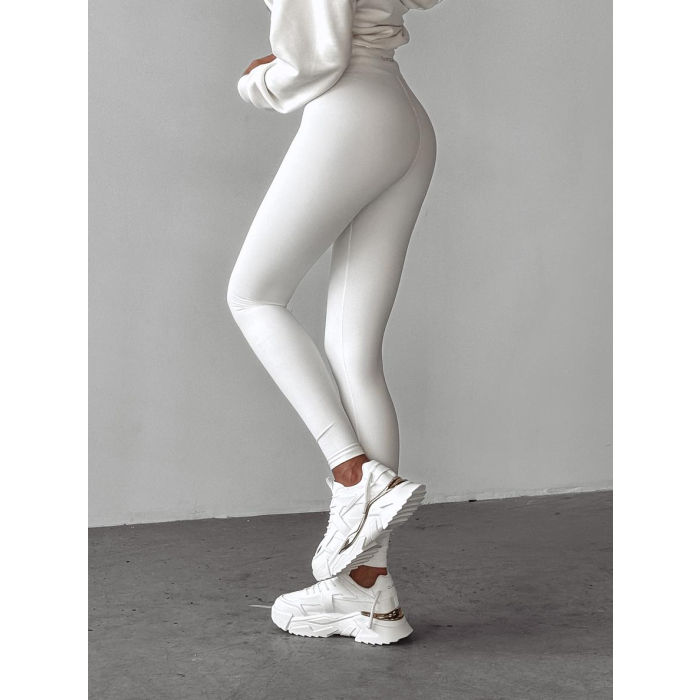 SPODNIE LEGGINSY PRĄŻKOWANE MODELUJĄCE OLAVOGA ALJA ECRU