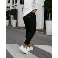 SPODNIE MĘSKIE ELEGANCKIE OLAVOGA MEN WESTON BLACK