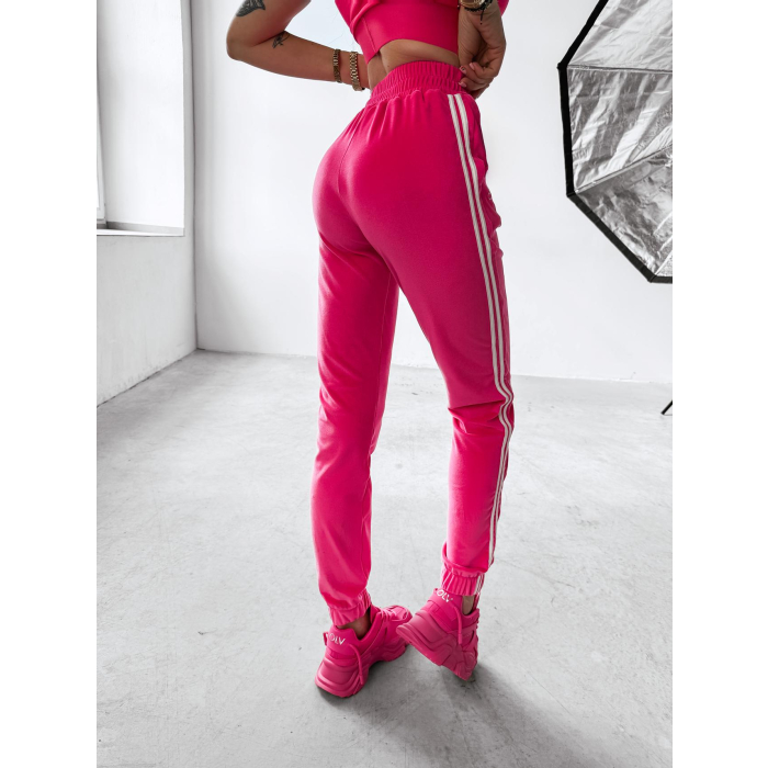 SPODNIE WELUROWE DAMSKIE OLAVOGA STEAM PINK