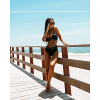 STRÓJ KOSTIUM KĄPIELOWY BIKINI GUMA OLAVOGA THYME BLACK
