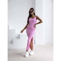 SUKIENKA BAWEŁNIANA MAXI HAFT OLAVOGA VEX PINK