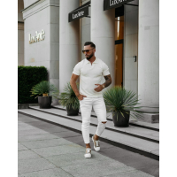 SWETER BLUZKA POLO MĘSKI OLAVOGA MEN TERON ECRU