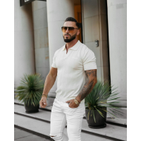 SWETER BLUZKA POLO MĘSKI OLAVOGA MEN TERON ECRU