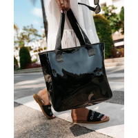 TOREBKA TORBA PLAŻOWA + KOSMETYCZKA OLAVOGA REED BLACK