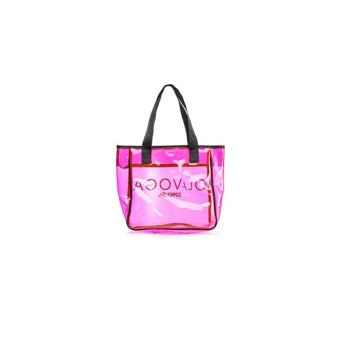 TOREBKA TORBA PLAŻOWA + KOSMETYCZKA OLAVOGA REED NEON PINK