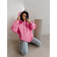 BLUZA DAMSKA BAWEŁNIANA OVERSIZE OLAVOGA MILEA PINK