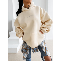 BLUZA DAMSKA BAWEŁNIANA OVERSIZE OLAVOGA MILEA COCONUT