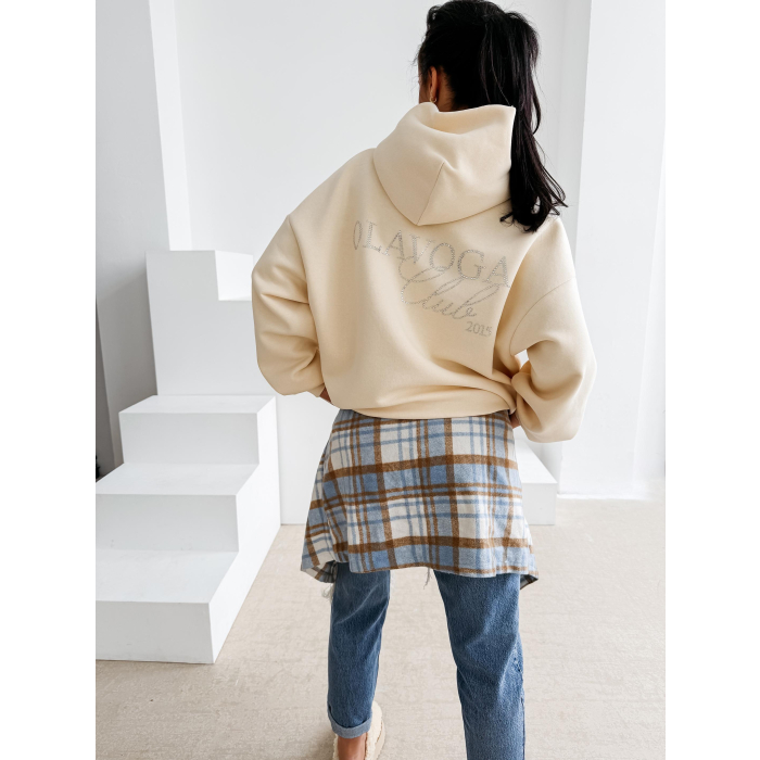BLUZA DAMSKA BAWEŁNIANA OVERSIZE OLAVOGA MILEA COCONUT