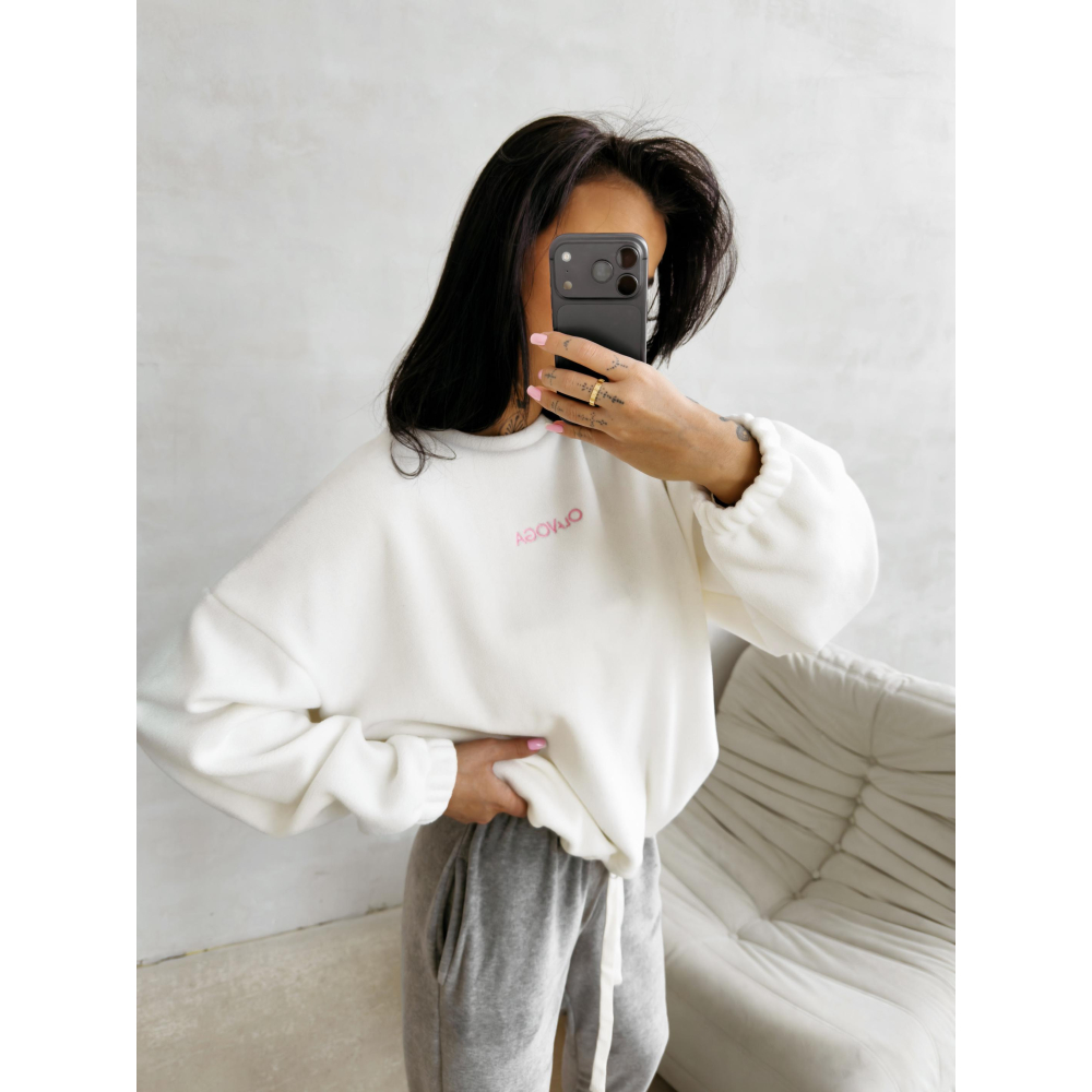 BLUZA DAMSKA OVERSIZE OLAVOGA ELENA ECRU